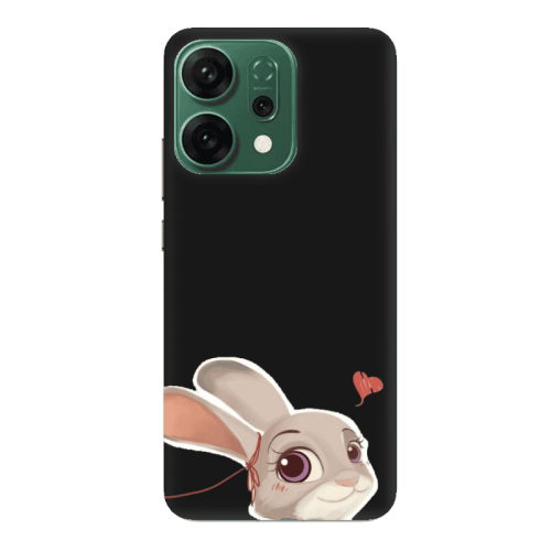 Oppo RENO 14 Valentines 16 Black Colored Silicone TPU Θήκη